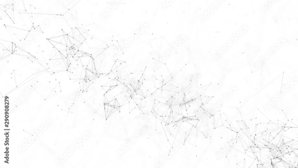 Geometric abstract background with connected line and dots. Network and ...