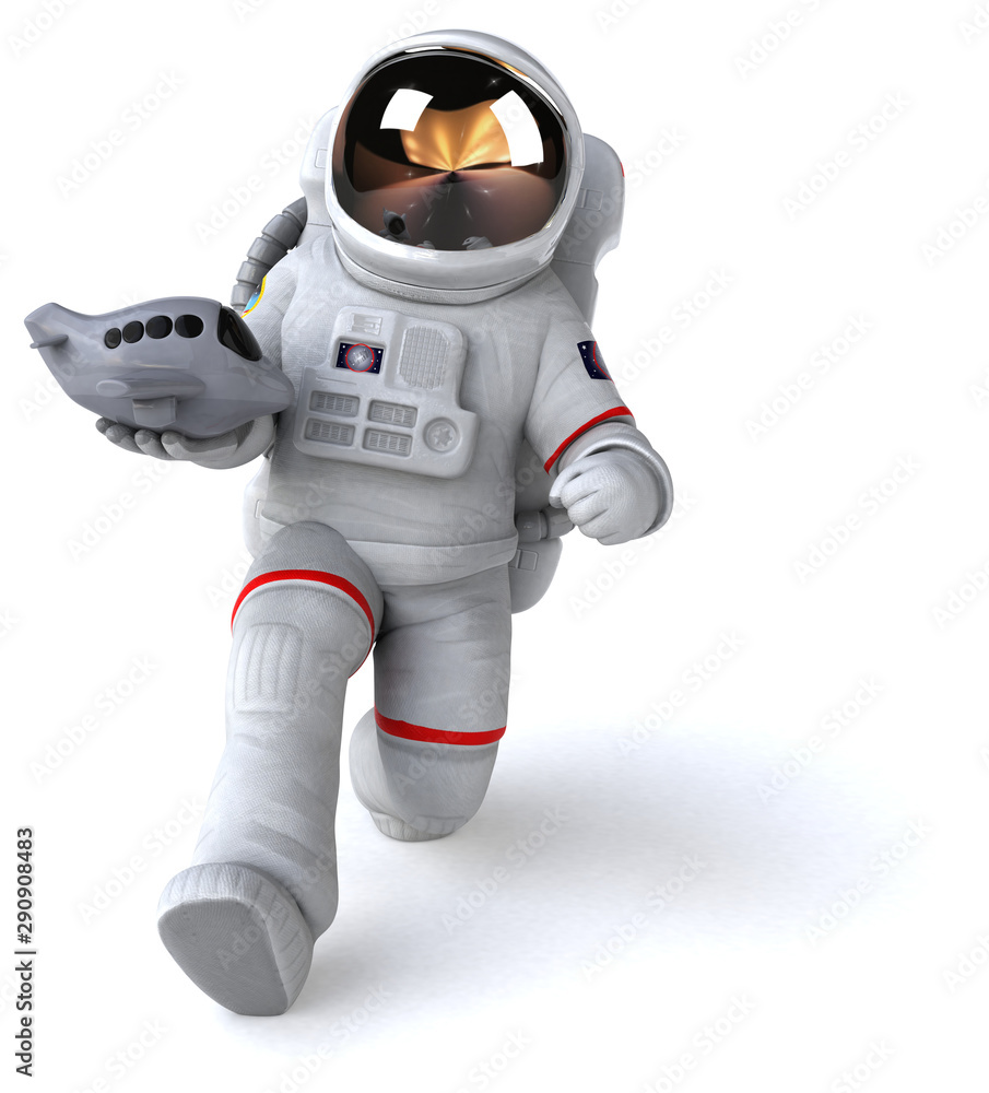 Naklejka premium Fun astronaut - 3D Illustration