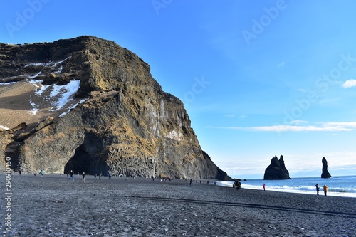 Blacksand beach in Iceland