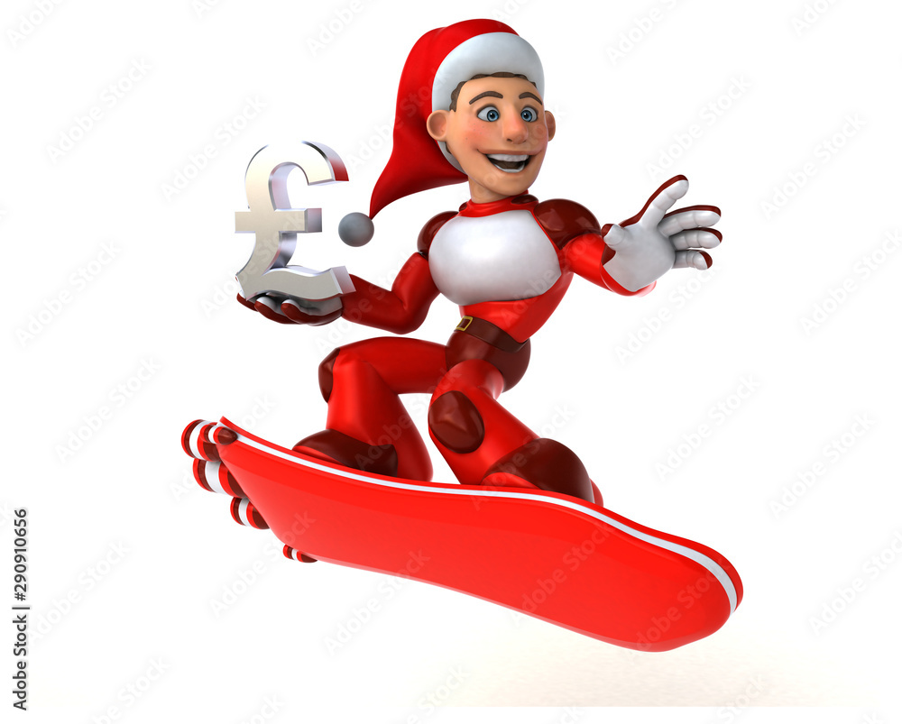 Fun Super Santa Claus - 3D Illustration Fun Super Santa Claus - 3D Illustration