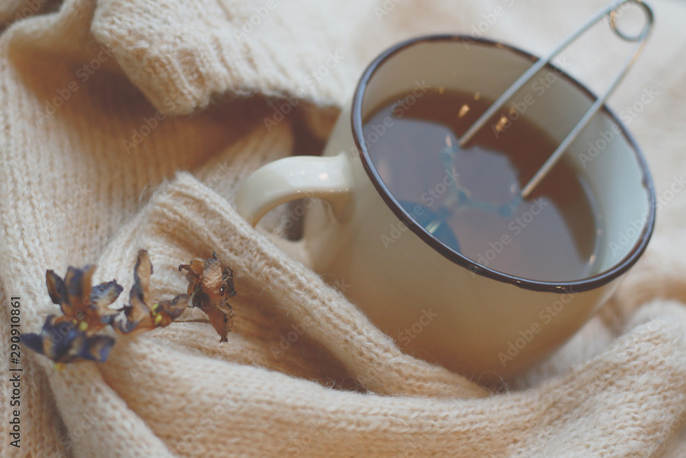 cup of ten and knitted beige sweater cup of ten and knitted beige sweater