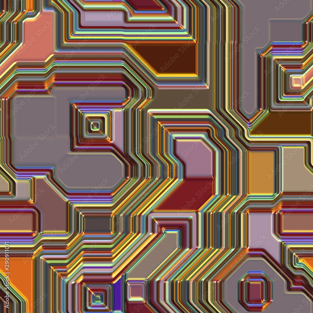 3D Hi-tech metallic seamless background tile 3D Hi-tech metallic seamless background tile