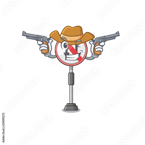 Cowboy no u turn with a cartoon
