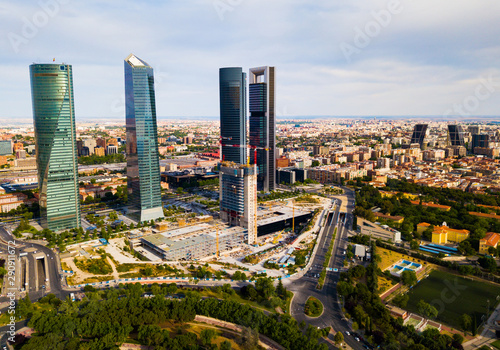 Business skyscrapers Cuatro Torres in Madrid