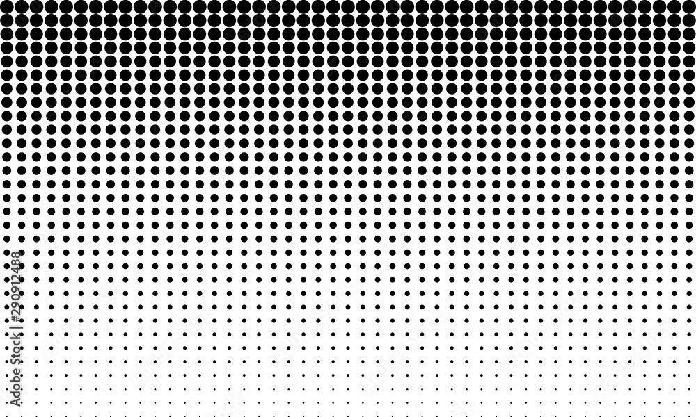 Vertical gradient halftone dots background. Vector illustration. Pattern