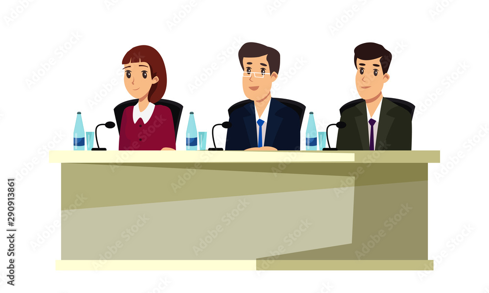 Business commission flat vector illustration Business commission flat vector illustration