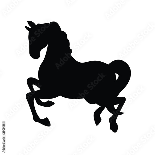 horse silohuette jumping vector