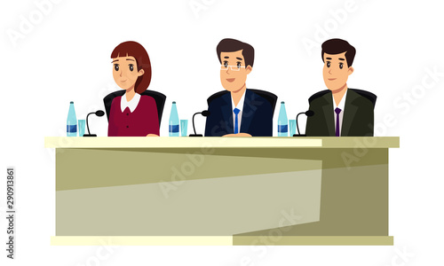 Business commission flat vector illustration