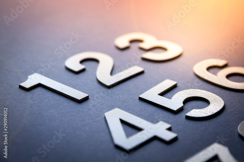 Photos Mathematics background made with solid numbers