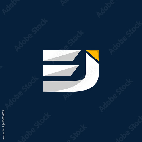 Letter EJ Creative Icon Modern Logo Design Template Element Vector Illustration