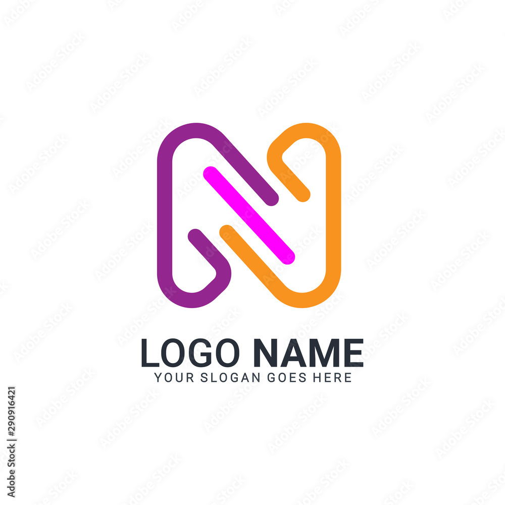 Modern letter N logo design. Editable logo design Modern letter N logo design. Editable logo design