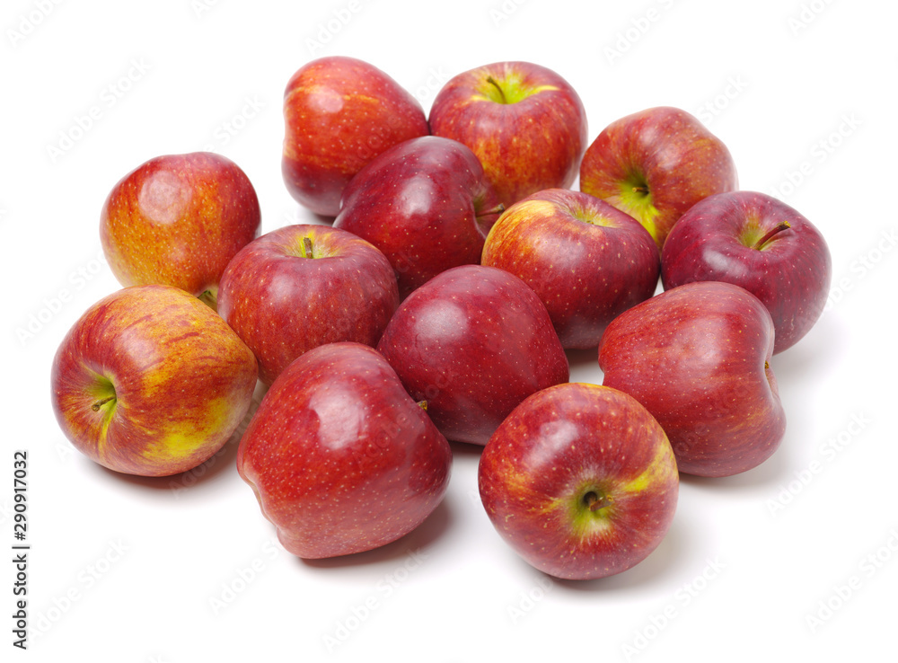 A red apple isolated on white background. A red apple isolated on white background.