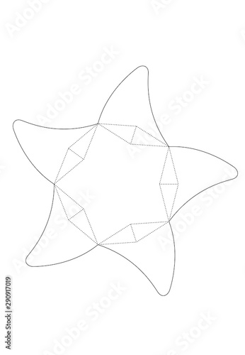 printable paper gift box template layout diy pattern packaging design die cut outline