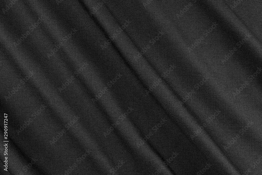 Fototapeta premium Crumpled grey textile texture. Fabric Texture Background.