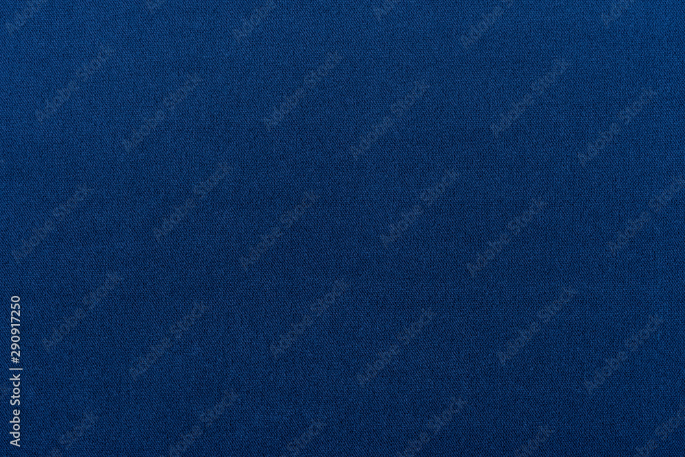 Navy blue dark fabric texture background top view banner. 
