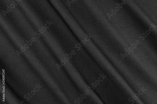 Crumpled grey textile texture. Fabric Texture Background. 