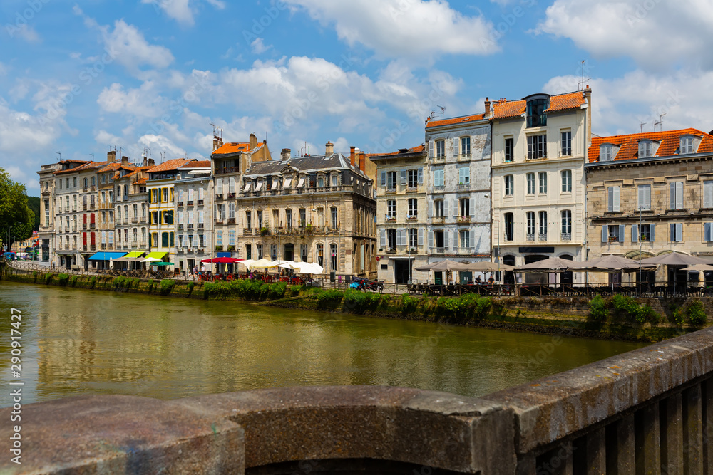 Cityscape of French city Bayonne