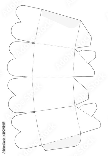 printable paper gift box template layout diy pattern packaging design die cut outline