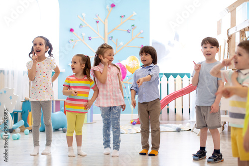 Preschool children standing...