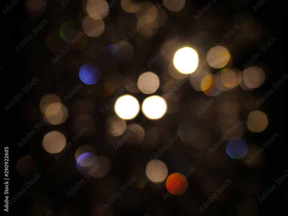 bokeh background caused by chandelier
