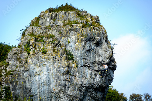 climber on a rockface