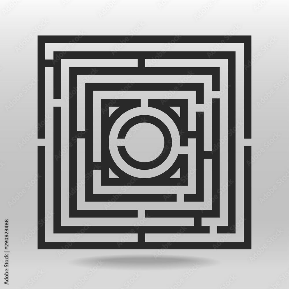 Square maze puzzle vector background Square maze puzzle vector background