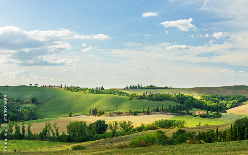 Tuscany countryside panorama, Italy.