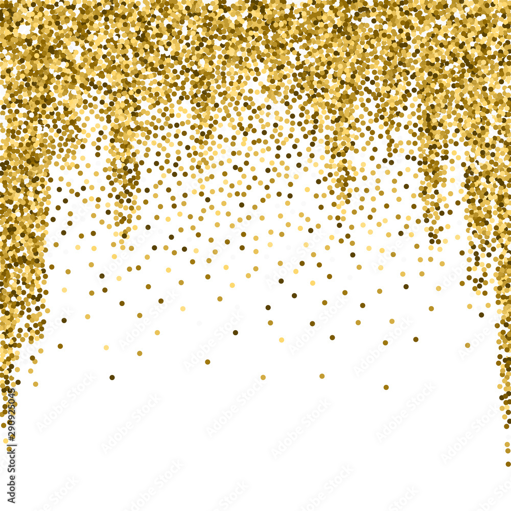 Round gold glitter luxury sparkling confetti. Scat
