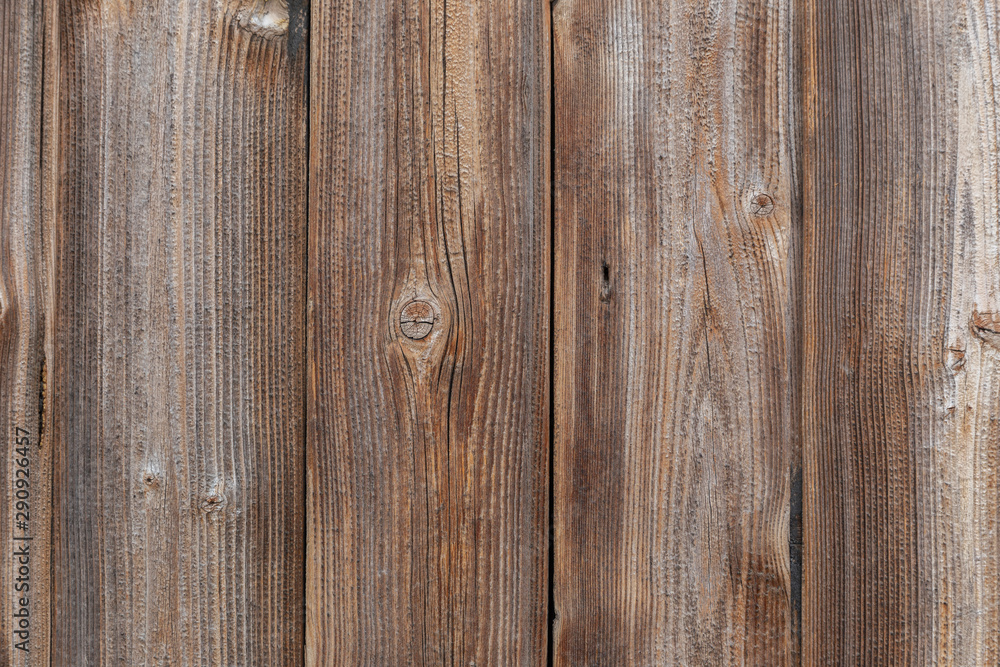 Naklejka premium Texture of wooden boards at a kiosk