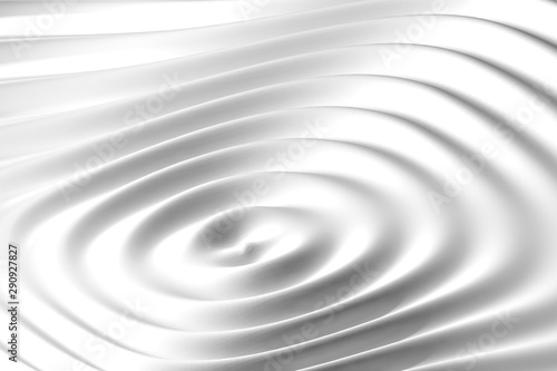 Liquid white ripple or milk cream wave abstract background