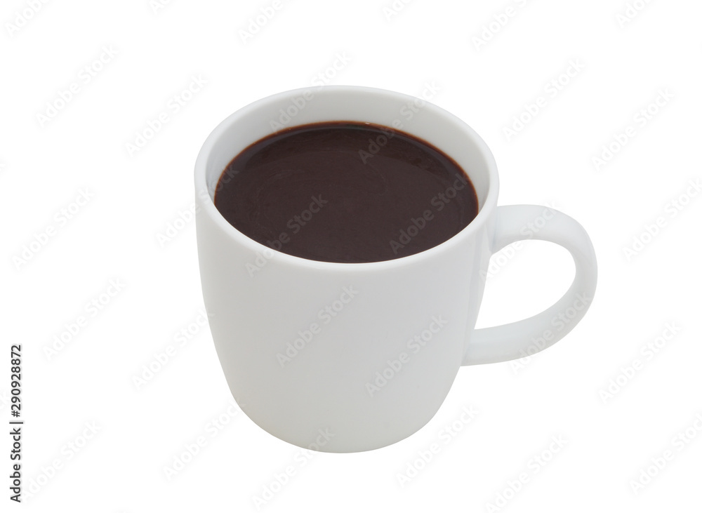 Mug of hot chocolate drink isolated on white background Mug of hot chocolate drink isolated on white background