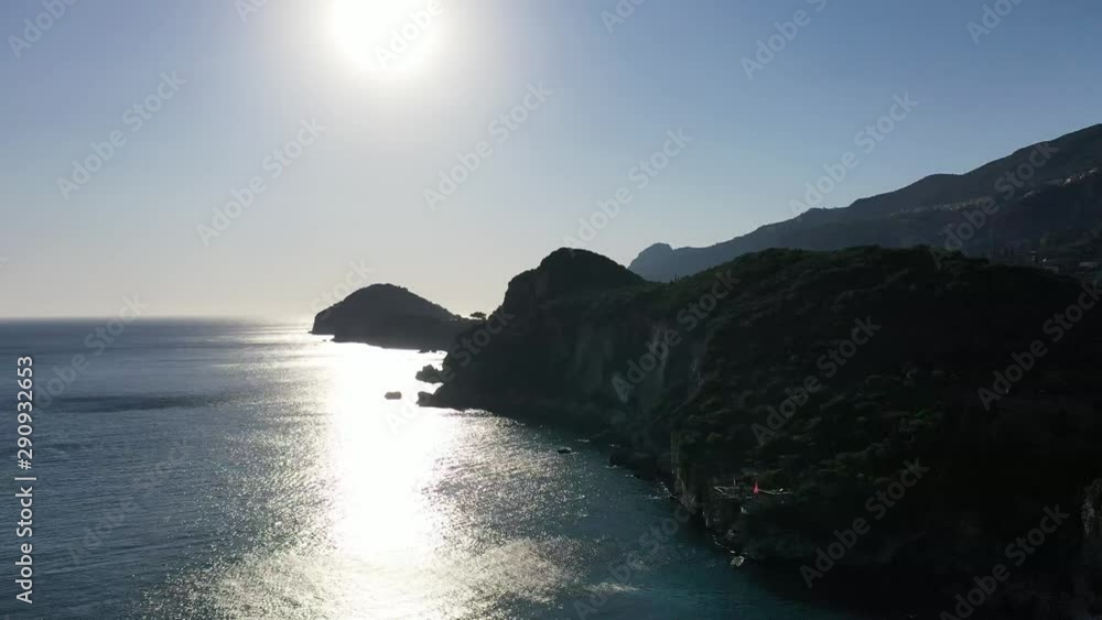 Aerial view of the picturesque beaches of the Greek islands in the Aegean. Aerial view of the picturesque beaches of the Greek islands in the Aegean.