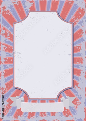 grunge vintage background with frame and ribbon