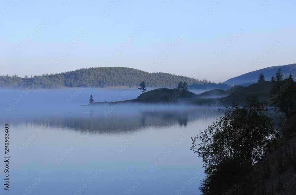 Fog on a lake