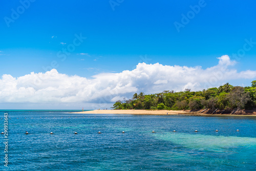 Fototapeta Naklejka Na Ścianę i Meble -  View of the seascape, Cairns, Australia. Copy space for text.