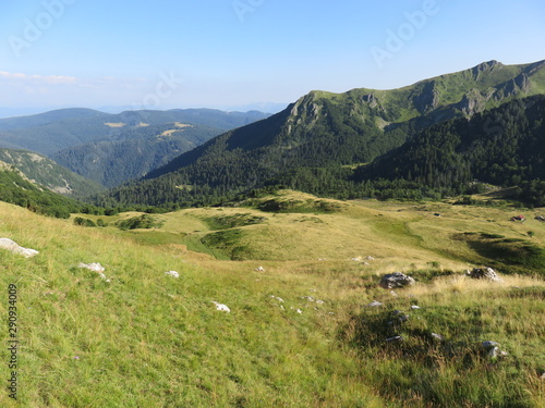Mountain valley landscape and Mountain range