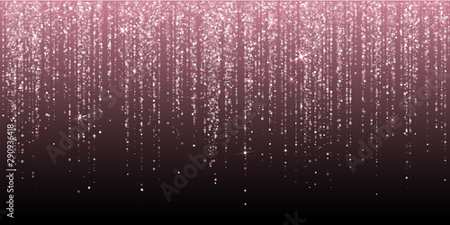 Pink rose gold glitter confetti holiday lights