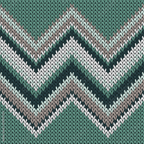 Modern zig zal lines christmas knit geometric