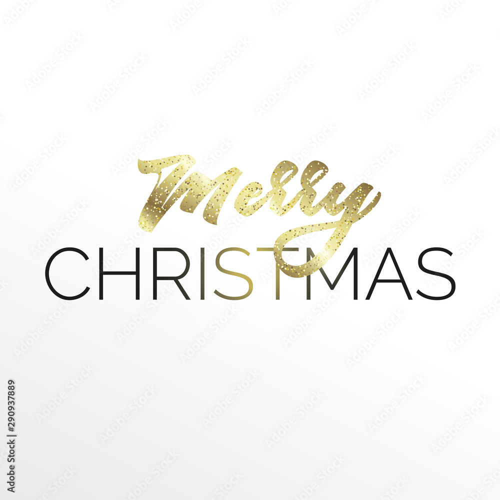 Gold lettering Merry Christmas