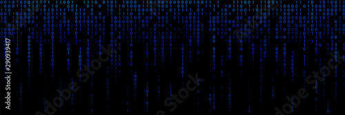Binary code algorithm background. Computer digital language illustration.