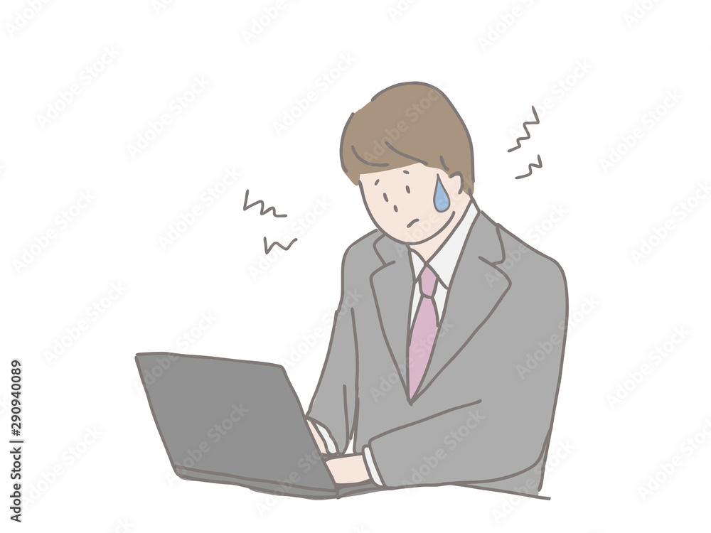 焦りでストレスを感じるビジネスパーソン 焦りでストレスを感じるビジネスパーソン