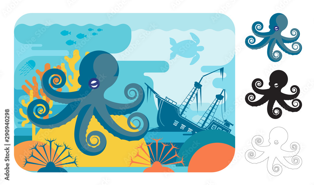 Fotografie Octopus icons