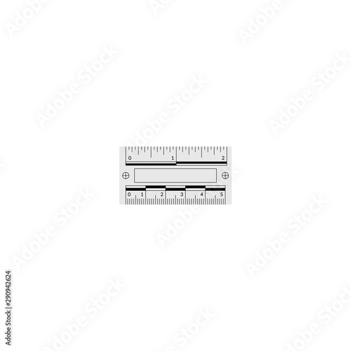 Forensic ruler for the measuring of a crime scene evidence.