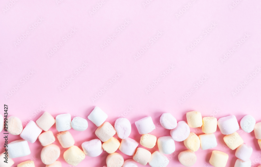 Pastel colors mini marshmallows. Pastel colors mini marshmallows.