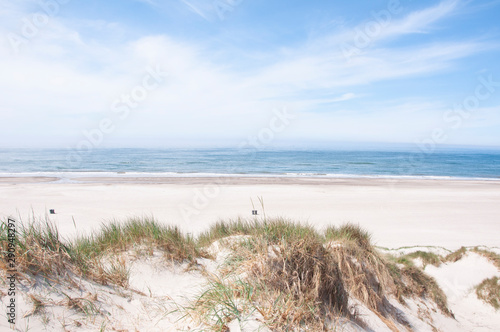 Fotografie, Tablou Beautiful coastline of west coast Blaavand, Denmark in the summer