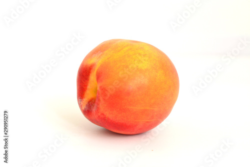 fresh peach on a white background