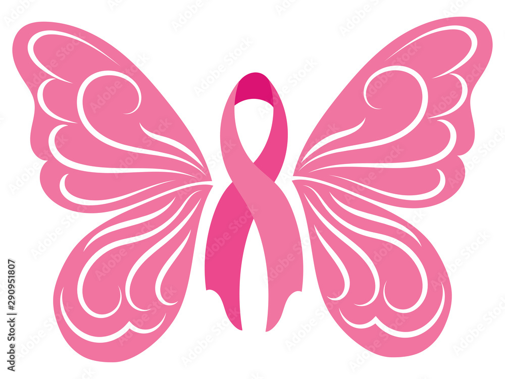 6. Butterfly and Angel Wings Breast Cancer Tattoo - wide 8