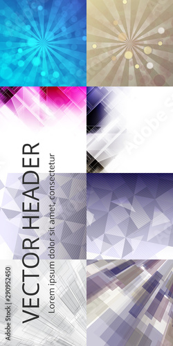 Collection of abstract multicolored backgrounds. vector design