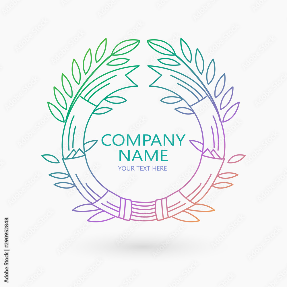 Vector Logo Design Template With Leaves And Lines For Holistic Medicine Centers, Yoga, Natural And Organic Food Products And Packaging. Nature Health Green Logo Vector.