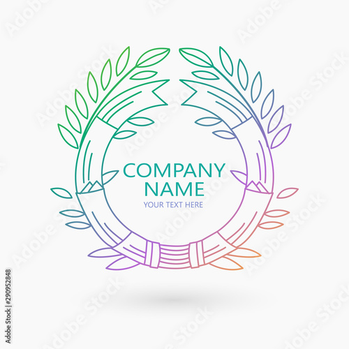 Vector Logo Design Template With Leaves And Lines For Holistic Medicine Centers  Yoga  Natural And Organic Food Products And Packaging. Nature Health Green Logo Vector.